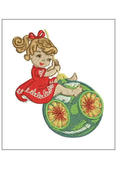 Chr059 - Christmas girl on ornament